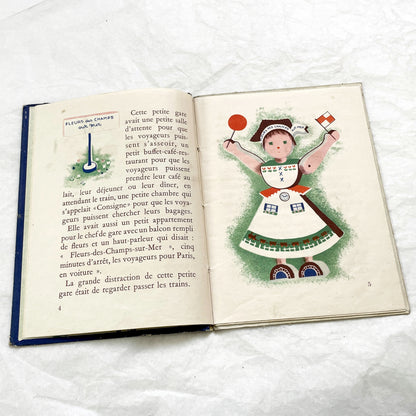 1940s - Histoire d'une Petite Gare qui s'ennuyait - Marcelle Quartalla - Vintage French Children's Illustrated Book - Simone Ohl - Gründ