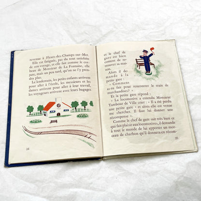 1940s - Histoire d'une Petite Gare qui s'ennuyait - Marcelle Quartalla - Vintage French Children's Illustrated Book - Simone Ohl - Gründ