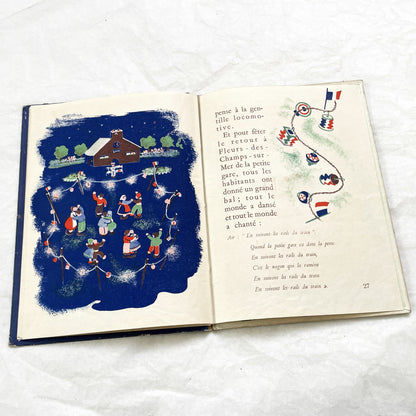 1940s - Histoire d'une Petite Gare qui s'ennuyait - Marcelle Quartalla - Vintage French Children's Illustrated Book - Simone Ohl - Gründ