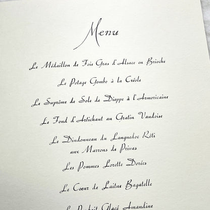 1960s - Vintage French Line Menu from SS Flandre Ship - Gala Dinner New Year's Eve 1961 - Versailles Art Cover - Collectible Ocean Liner