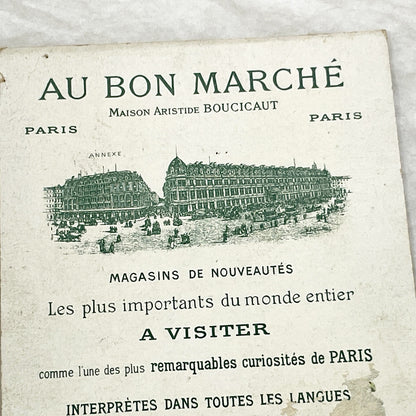 1900s - Au Bon Marché Chromo Card - French Advertising Ephemera - Les Souhaits Ridicules - Vintage Paris Department Store Art Print