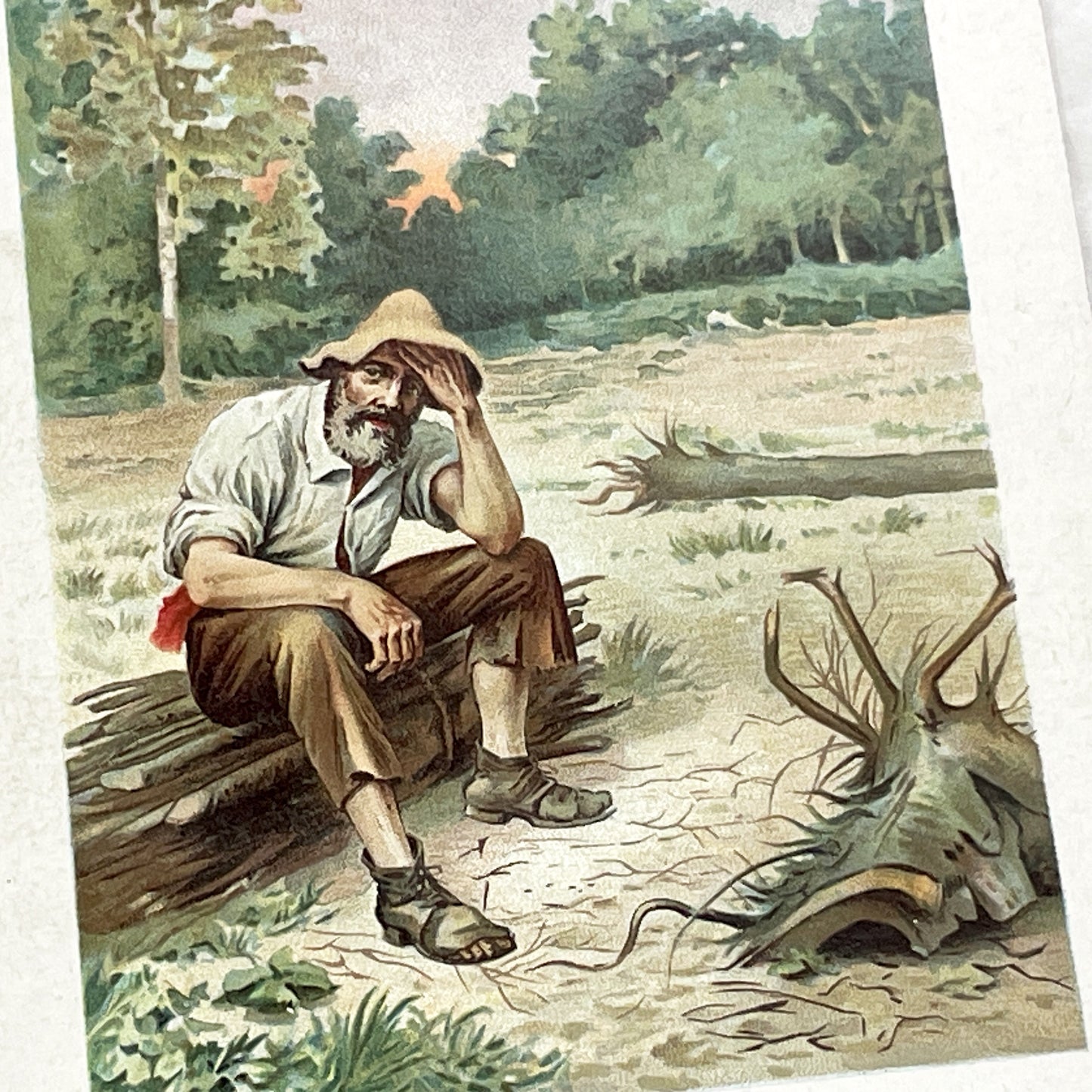 1900s - Au Bon Marché Chromo Card - French Advertising Ephemera - Les Souhaits Ridicules - Vintage Paris Department Store Art Print