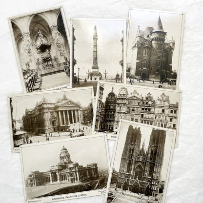 1900s - 7 Vintage Brussels Photos - Historic Belgian City Views - Grand Place, Bourse, Palais de Justice - Photoglob Co Zürich Prints