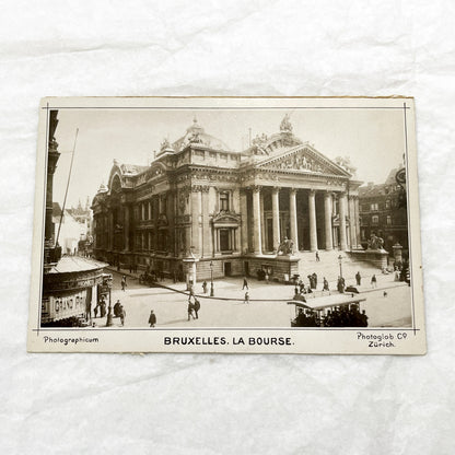1900s - 7 Vintage Brussels Photos - Historic Belgian City Views - Grand Place, Bourse, Palais de Justice - Photoglob Co Zürich Prints