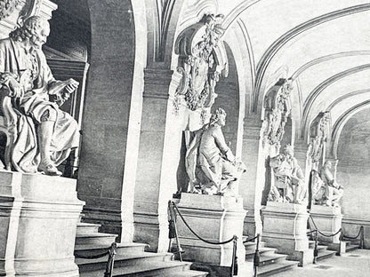 1910s - Paris Opera House Vestibule - French Landmark Architecture Postcard - Grand Opéra Garnier Hall View - Vintage Black and White