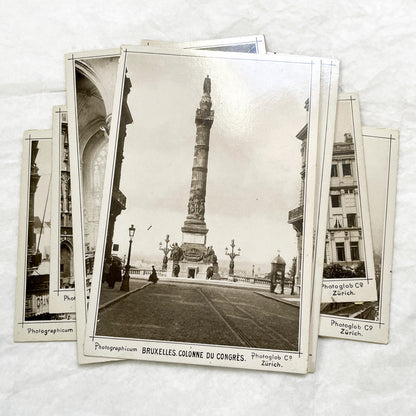 1900s - 7 Vintage Brussels Photos - Historic Belgian City Views - Grand Place, Bourse, Palais de Justice - Photoglob Co Zürich Prints