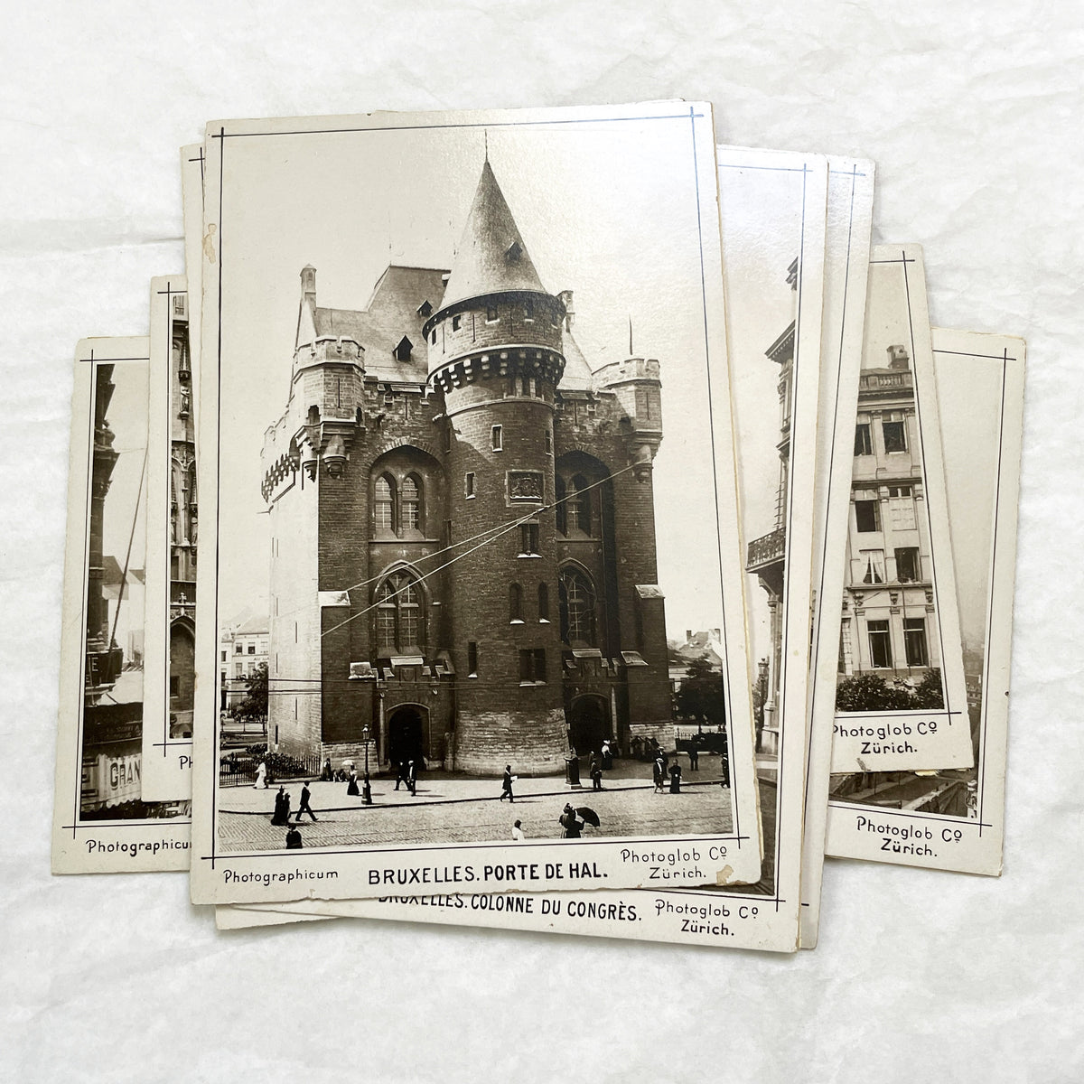1900s - 7 Vintage Brussels Photos - Historic Belgian City Views - Grand Place, Bourse, Palais de Justice - Photoglob Co Zürich Prints