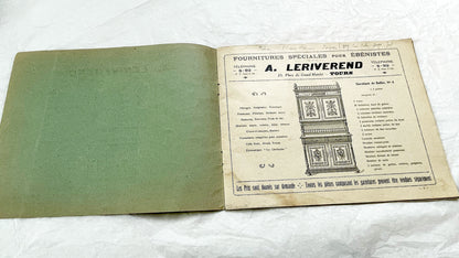 1930s - Vintage French Cabinetry Catalog Album - Antique Furniture Hardware - Wood Turnings - Sculptures - Architectural Moldings