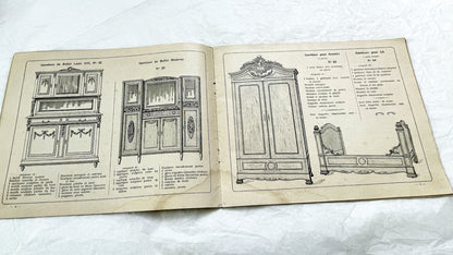 1930s - Vintage French Cabinetry Catalog Album - Antique Furniture Hardware - Wood Turnings - Sculptures - Architectural Moldings