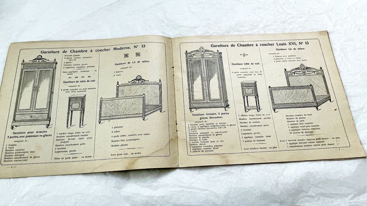 1930s - Vintage French Cabinetry Catalog Album - Antique Furniture Hardware - Wood Turnings - Sculptures - Architectural Moldings
