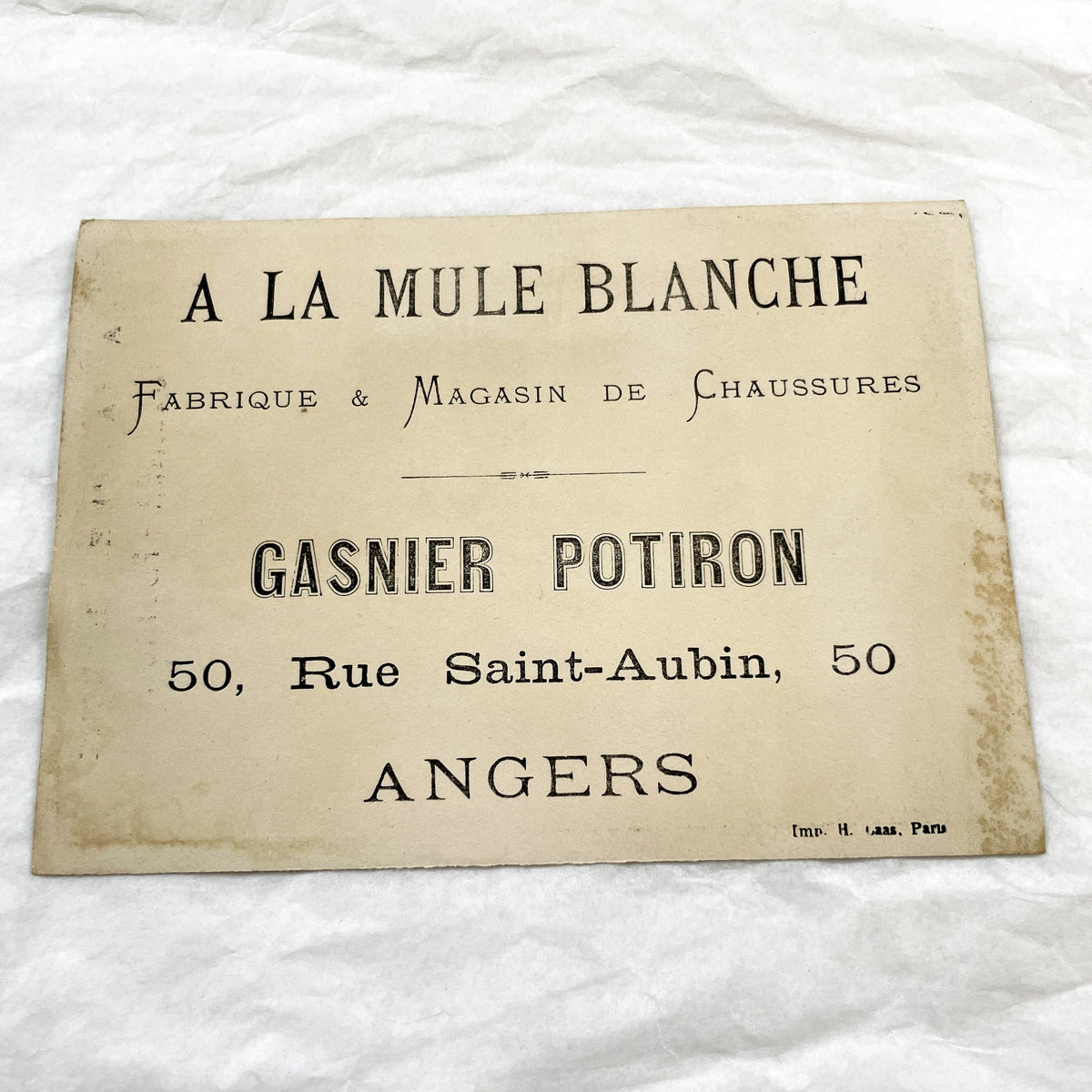 Late 19th Century - Large Chromo Advertising Card - Child Feeding Birds - La Mule Blanche Gasnier Potiron - Whimsical Déloyauté Art Print