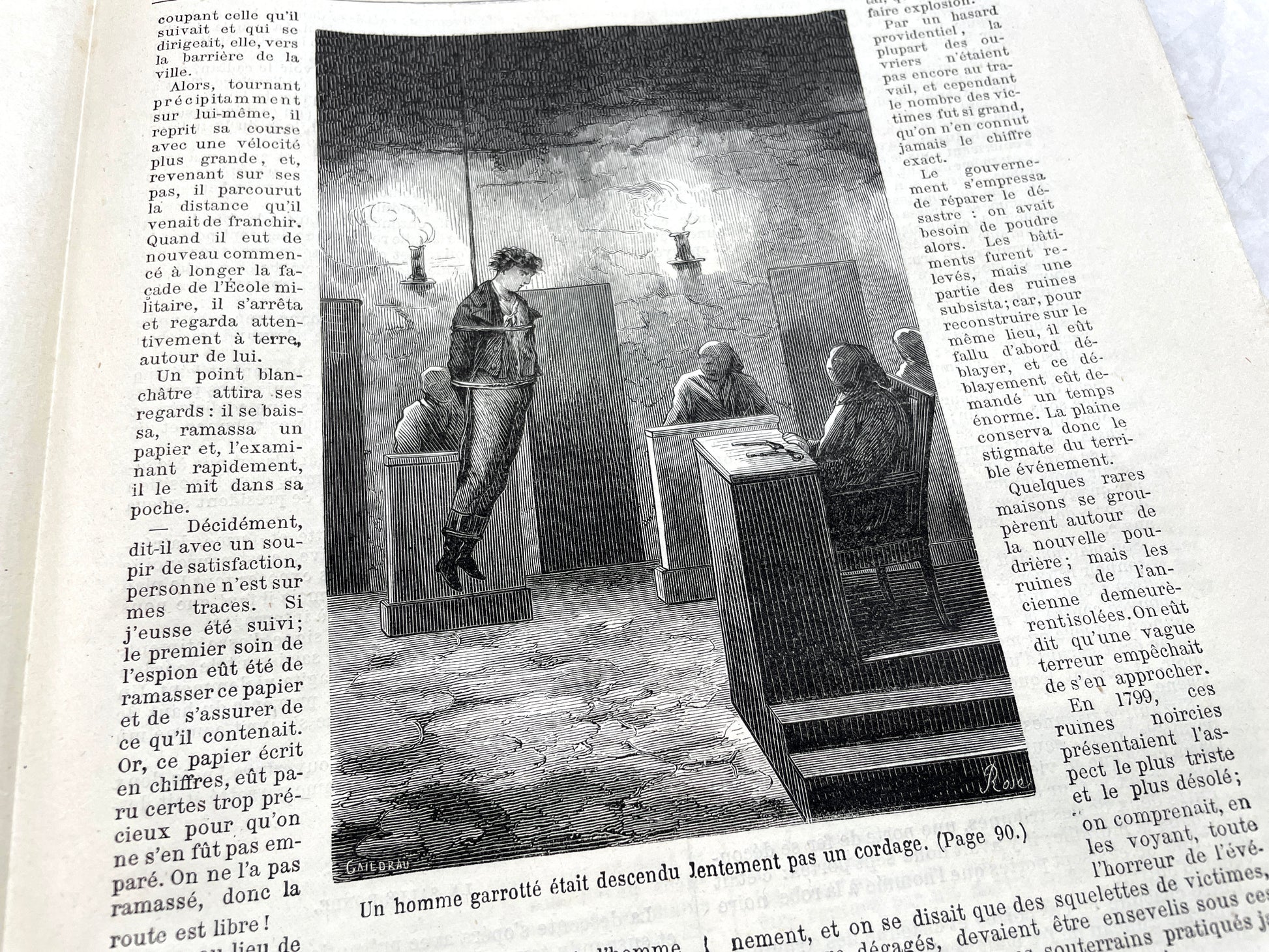 Late 19th century French 'Le Conteur' journal issue from 1881, featuring a detailed engraving of a domestic scene.