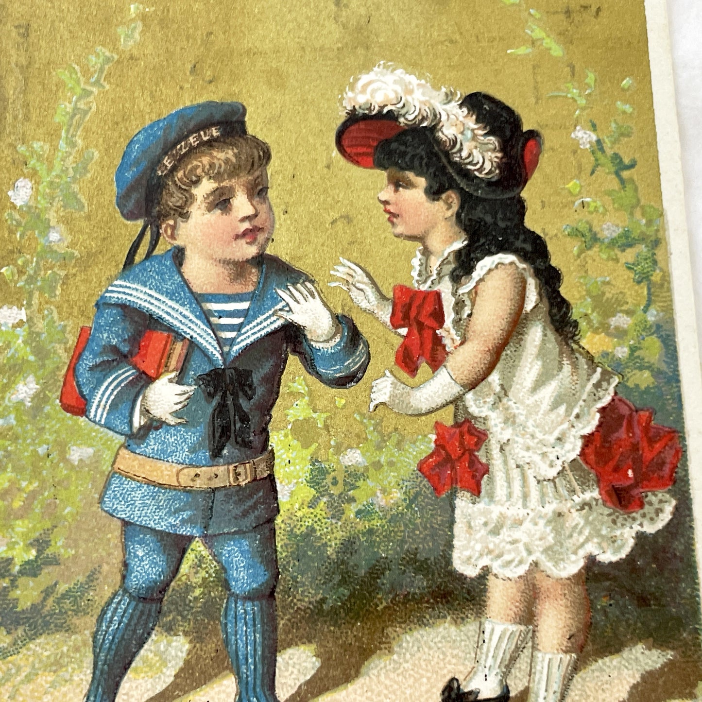 Late 19th - Antique French Chromo Cards - Victorian Children Illustrations - Humorous Sentimental Rhymes - Collectible Ephemera