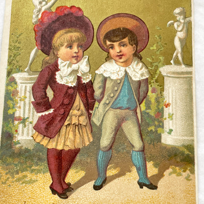 Late 19th - Antique French Chromo Cards - Victorian Children Illustrations - Humorous Sentimental Rhymes - Collectible Ephemera
