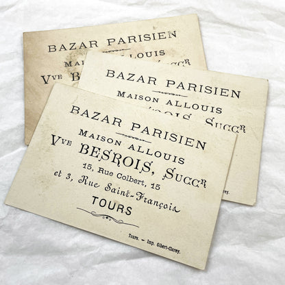 Late 19th - Antique French Chromo Cards - Victorian Children Illustrations - Humorous Sentimental Rhymes - Collectible Ephemera