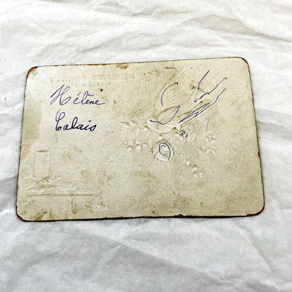 Late 19th - Biscuits Pernot Advertising Card Geneva - Vintage Chromo Trade Card Lake Geneva Swallows Roses - Collectible Ephemera Art