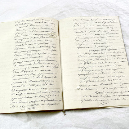 Mid 19th - 28-page Antique French Legal Document - Handwritten Judicial Records from 1862 - Civil Tribunal Case - Historic Collectible Paper