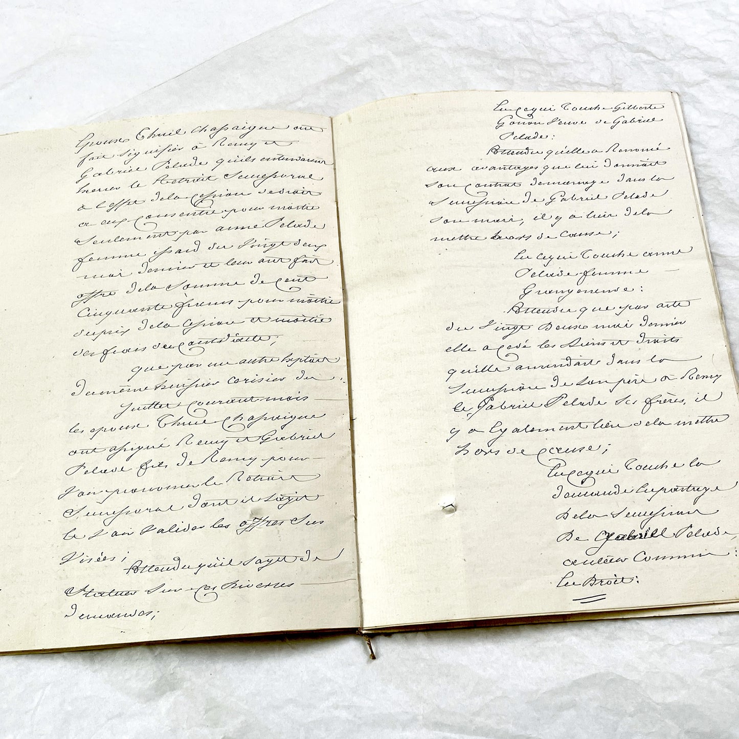 Mid 19th - 28-page Antique French Legal Document - Handwritten Judicial Records from 1862 - Civil Tribunal Case - Historic Collectible Paper