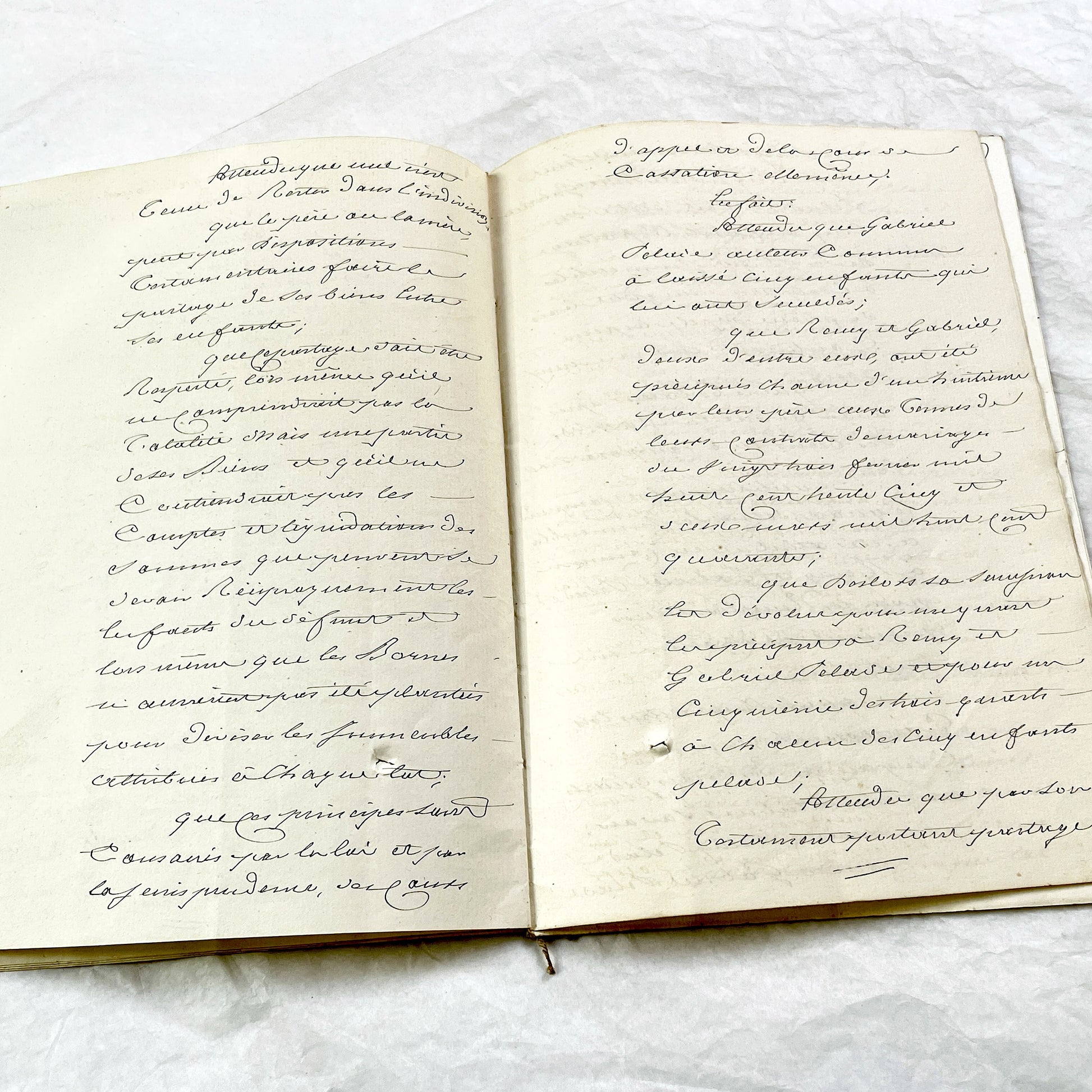 Mid 19th - 28-page Antique French Legal Document - Handwritten Judicial Records from 1862 - Civil Tribunal Case - Historic Collectible Paper