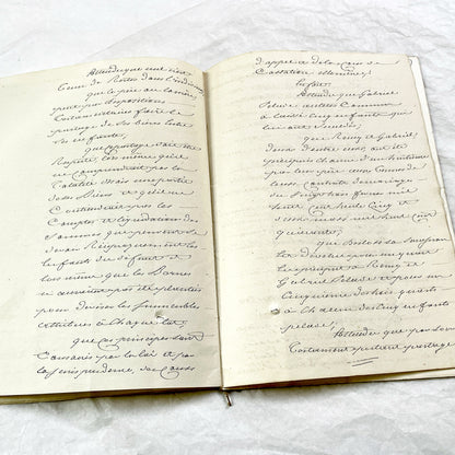 Mid 19th - 28-page Antique French Legal Document - Handwritten Judicial Records from 1862 - Civil Tribunal Case - Historic Collectible Paper