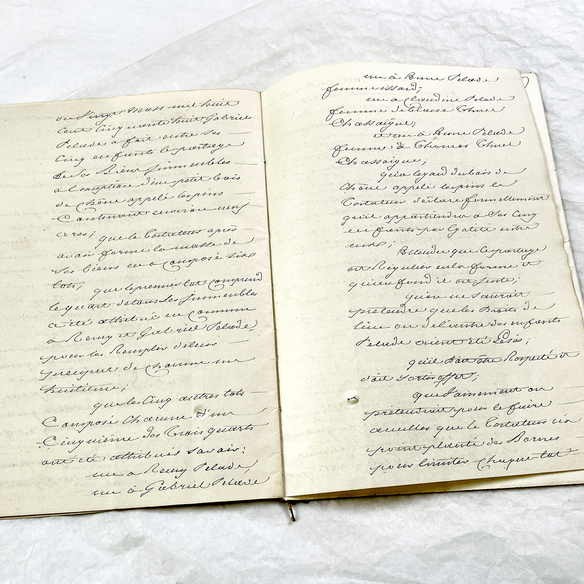 Mid 19th - 28-page Antique French Legal Document - Handwritten Judicial Records from 1862 - Civil Tribunal Case - Historic Collectible Paper