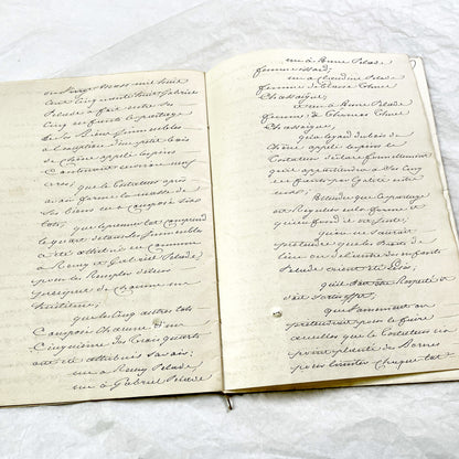 Mid 19th - 28-page Antique French Legal Document - Handwritten Judicial Records from 1862 - Civil Tribunal Case - Historic Collectible Paper