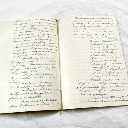 Mid 19th - 28-page Antique French Legal Document - Handwritten Judicial Records from 1862 - Civil Tribunal Case - Historic Collectible Paper