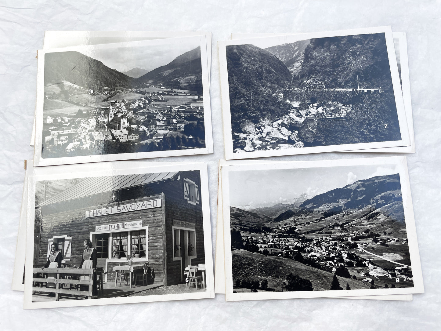 1950s - 20 Vintage French Alps Col des Aravis Photos - Annecy Chamonix Road - Scenic Views - Historic Savoie Travel Memorabilia