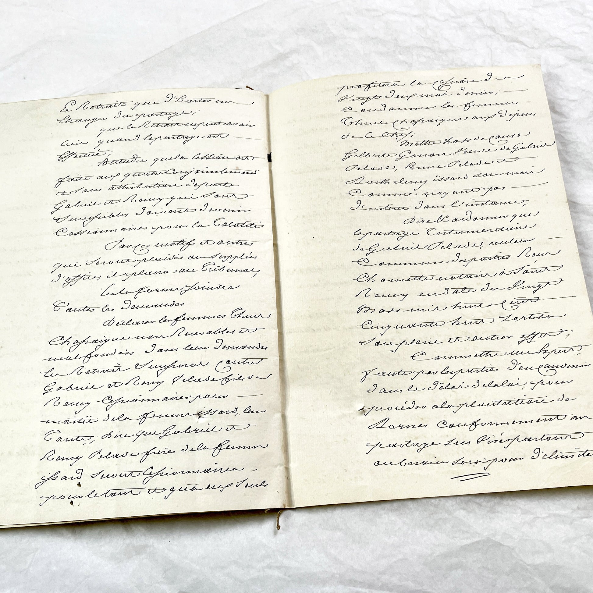 Mid 19th - 28-page Antique French Legal Document - Handwritten Judicial Records from 1862 - Civil Tribunal Case - Historic Collectible Paper