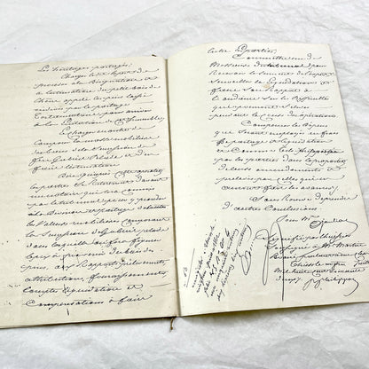 Mid 19th - 28-page Antique French Legal Document - Handwritten Judicial Records from 1862 - Civil Tribunal Case - Historic Collectible Paper