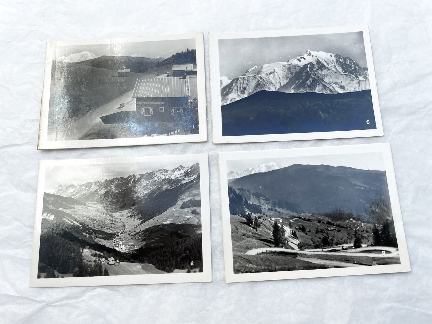 1950s - 20 Vintage French Alps Col des Aravis Photos - Annecy Chamonix Road - Scenic Views - Historic Savoie Travel Memorabilia