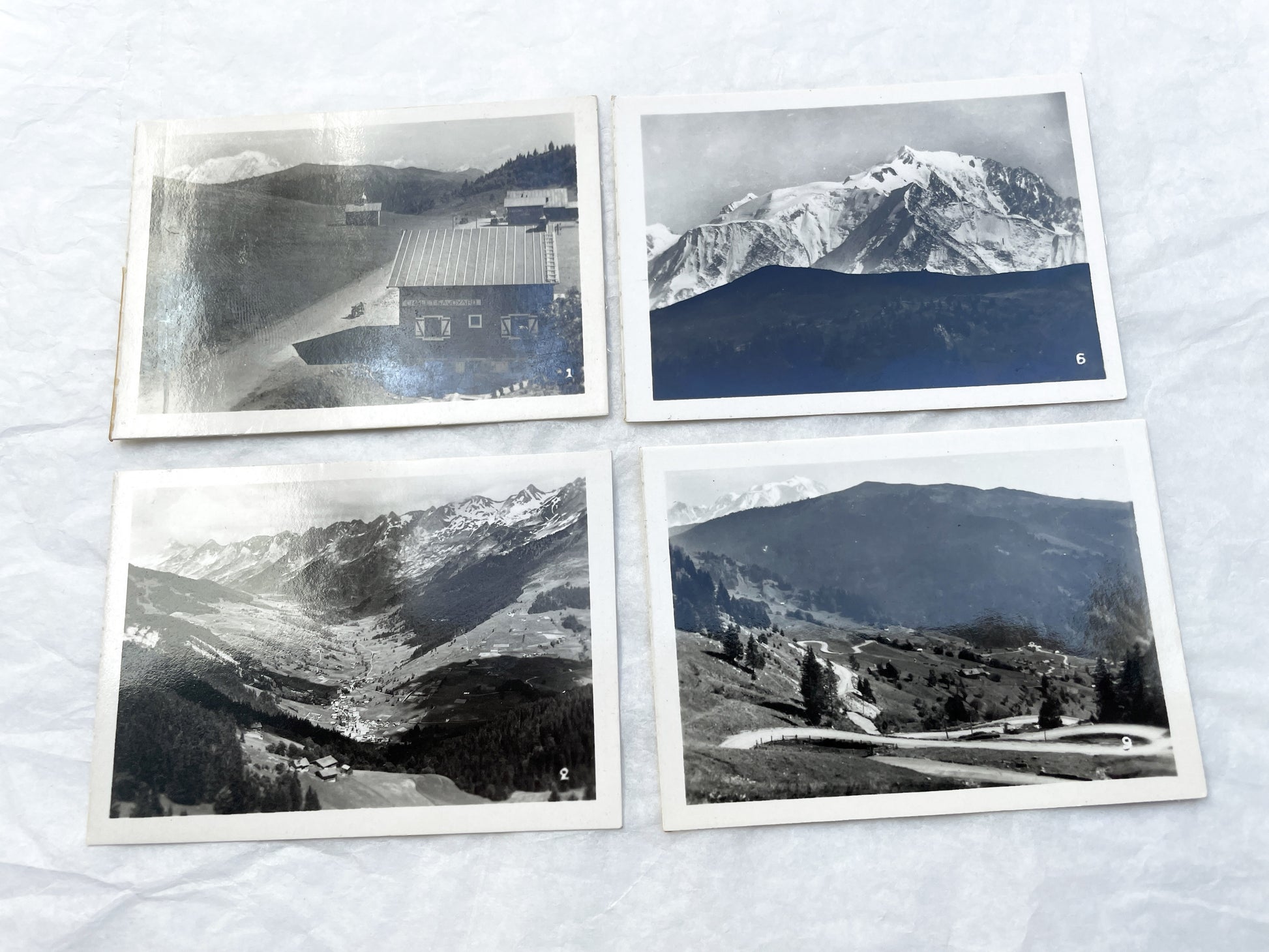 1950s - 20 Vintage French Alps Col des Aravis Photos - Annecy Chamonix Road - Scenic Views - Historic Savoie Travel Memorabilia