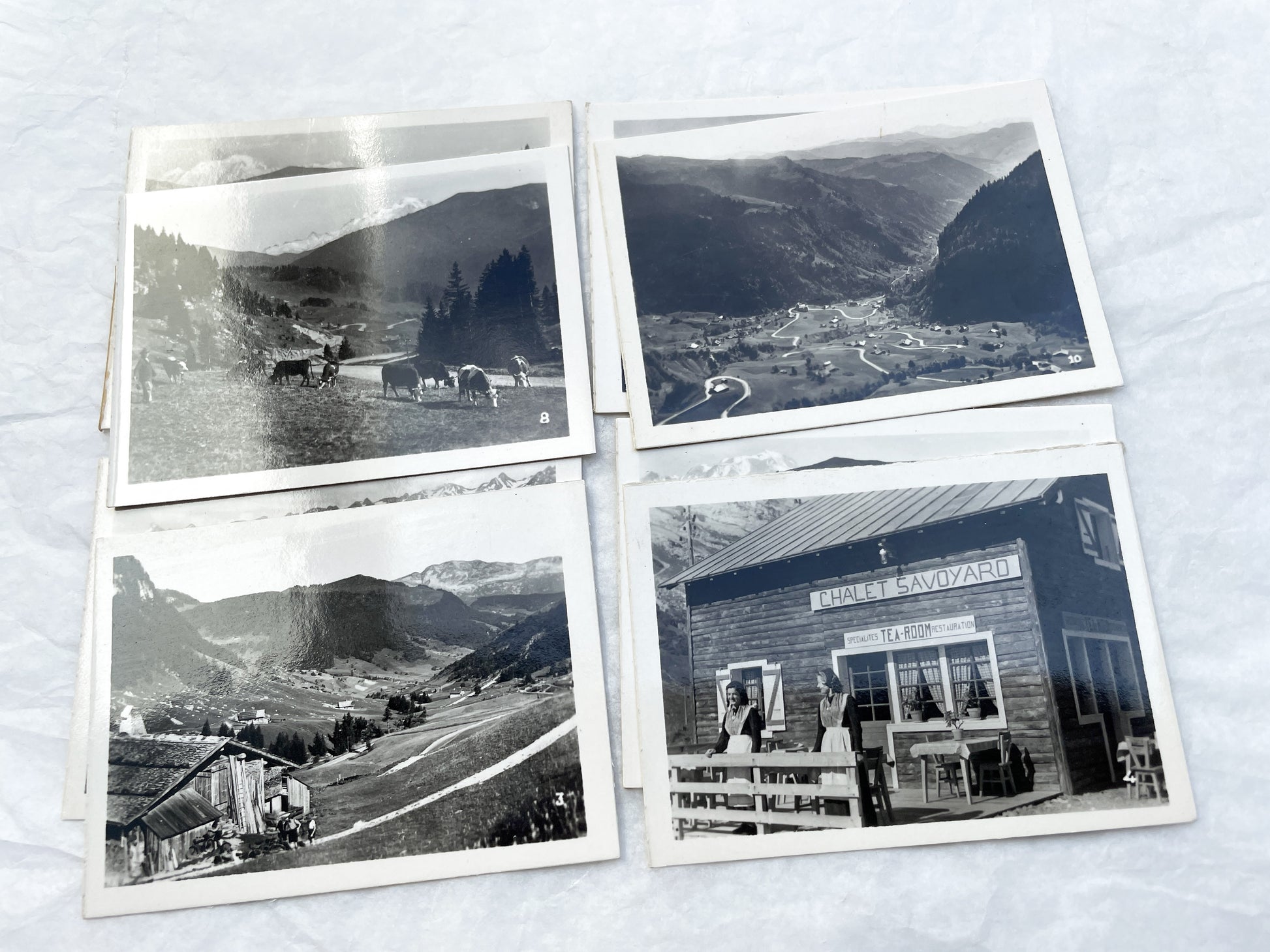 1950s - 20 Vintage French Alps Col des Aravis Photos - Annecy Chamonix Road - Scenic Views - Historic Savoie Travel Memorabilia