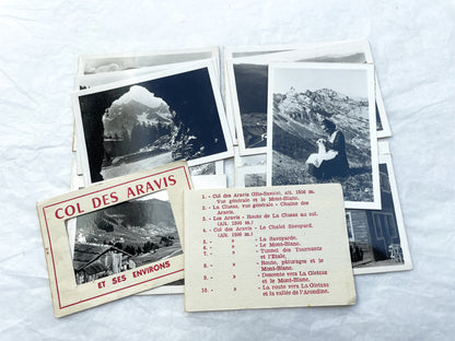 1950s - 20 Vintage French Alps Col des Aravis Photos - Annecy Chamonix Road - Scenic Views - Historic Savoie Travel Memorabilia