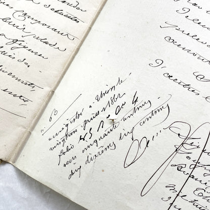 Mid 19th - 28-page Antique French Legal Document - Handwritten Judicial Records from 1862 - Civil Tribunal Case - Historic Collectible Paper