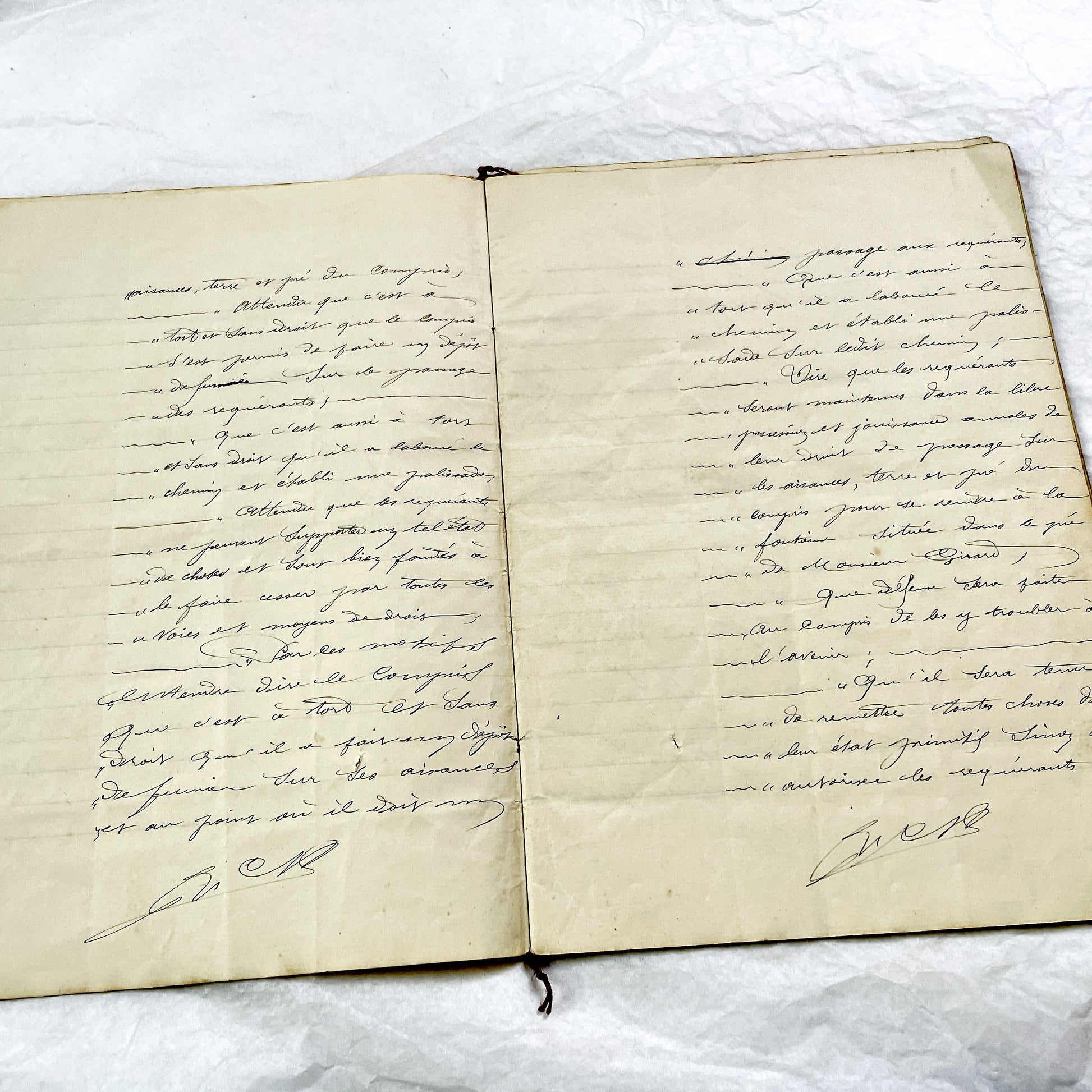 Late 19th Century - French Legal Document - Final Judgment for Property Dispute - Historic Legal Record - 1896