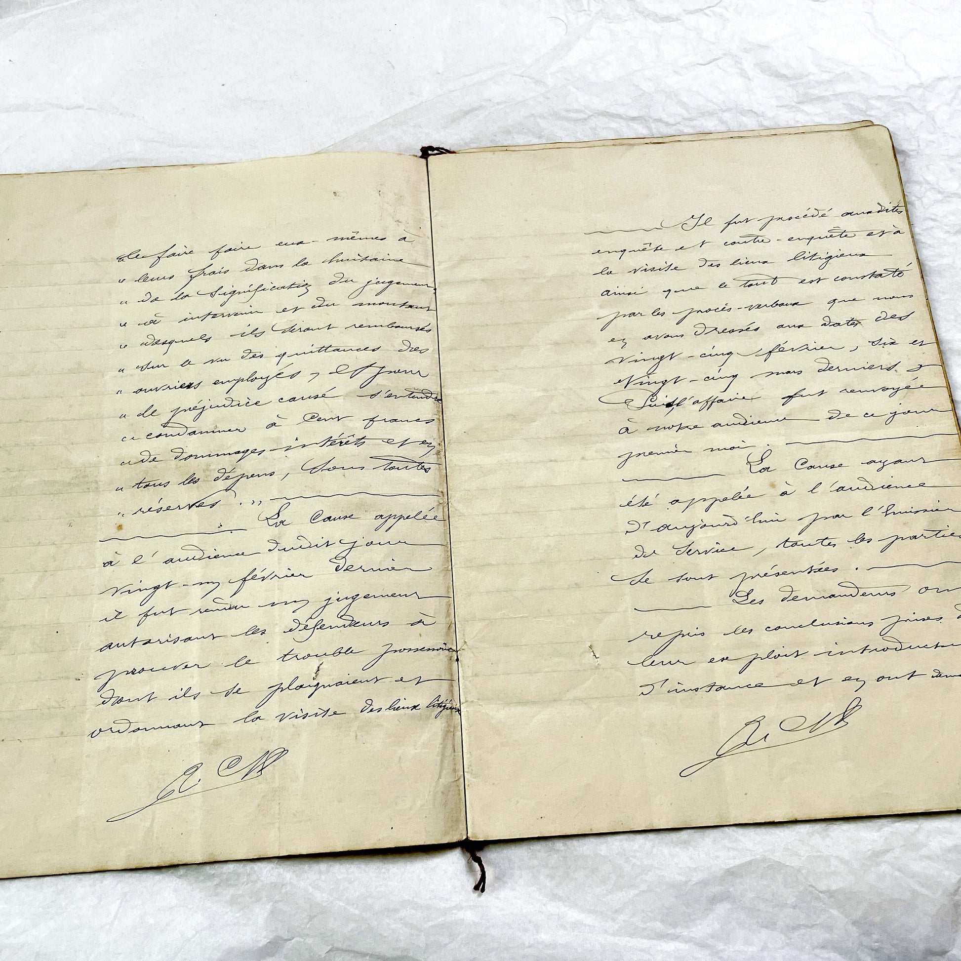 Late 19th Century - French Legal Document - Final Judgment for Property Dispute - Historic Legal Record - 1896