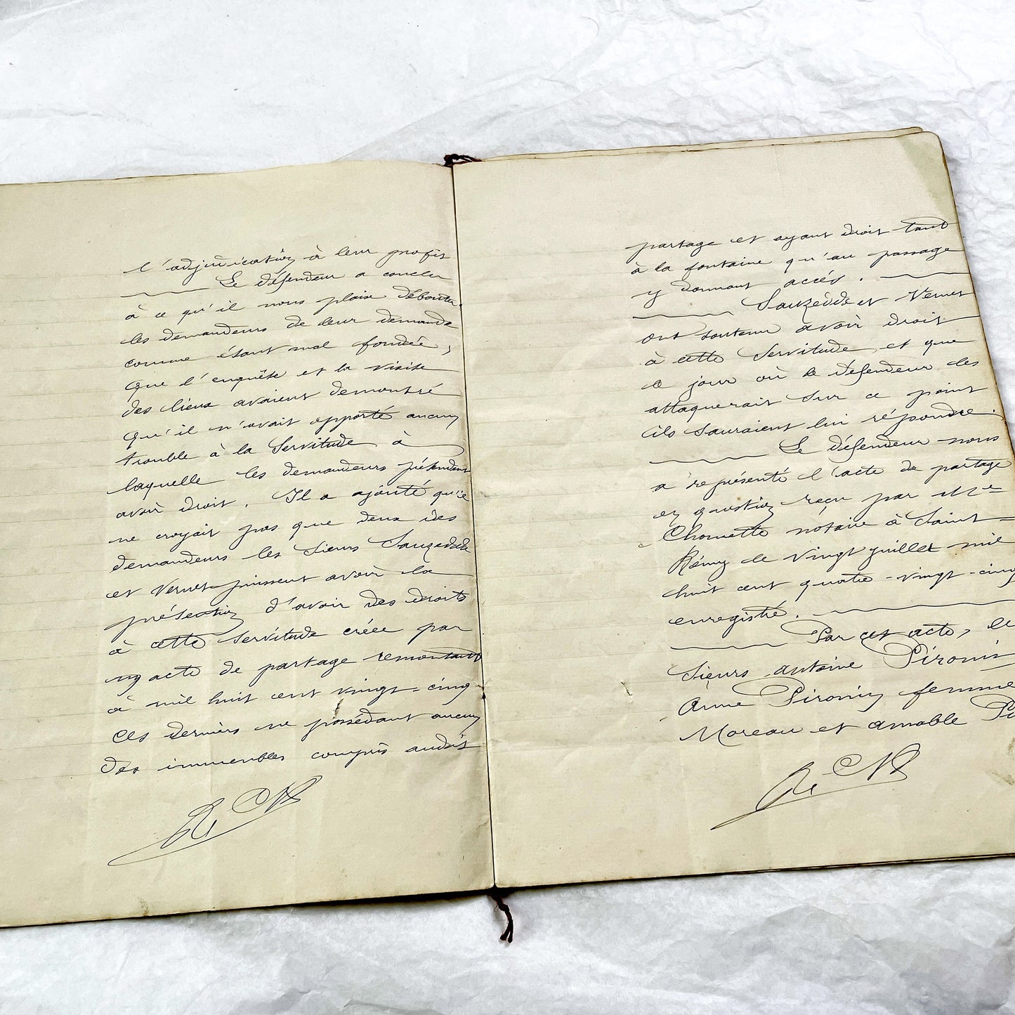 Late 19th Century - French Legal Document - Final Judgment for Property Dispute - Historic Legal Record - 1896