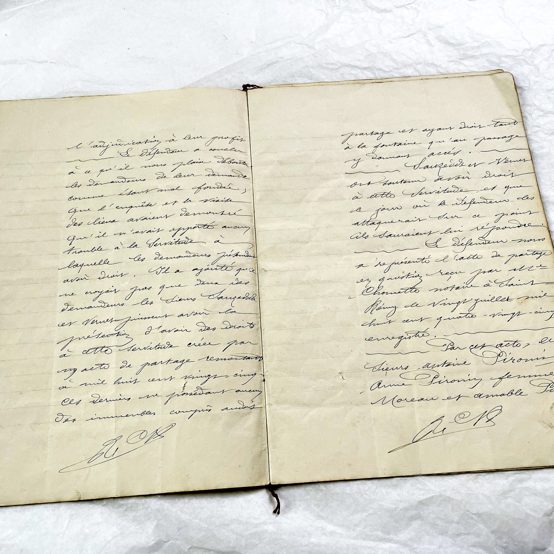 Late 19th Century - French Legal Document - Final Judgment for Property Dispute - Historic Legal Record - 1896