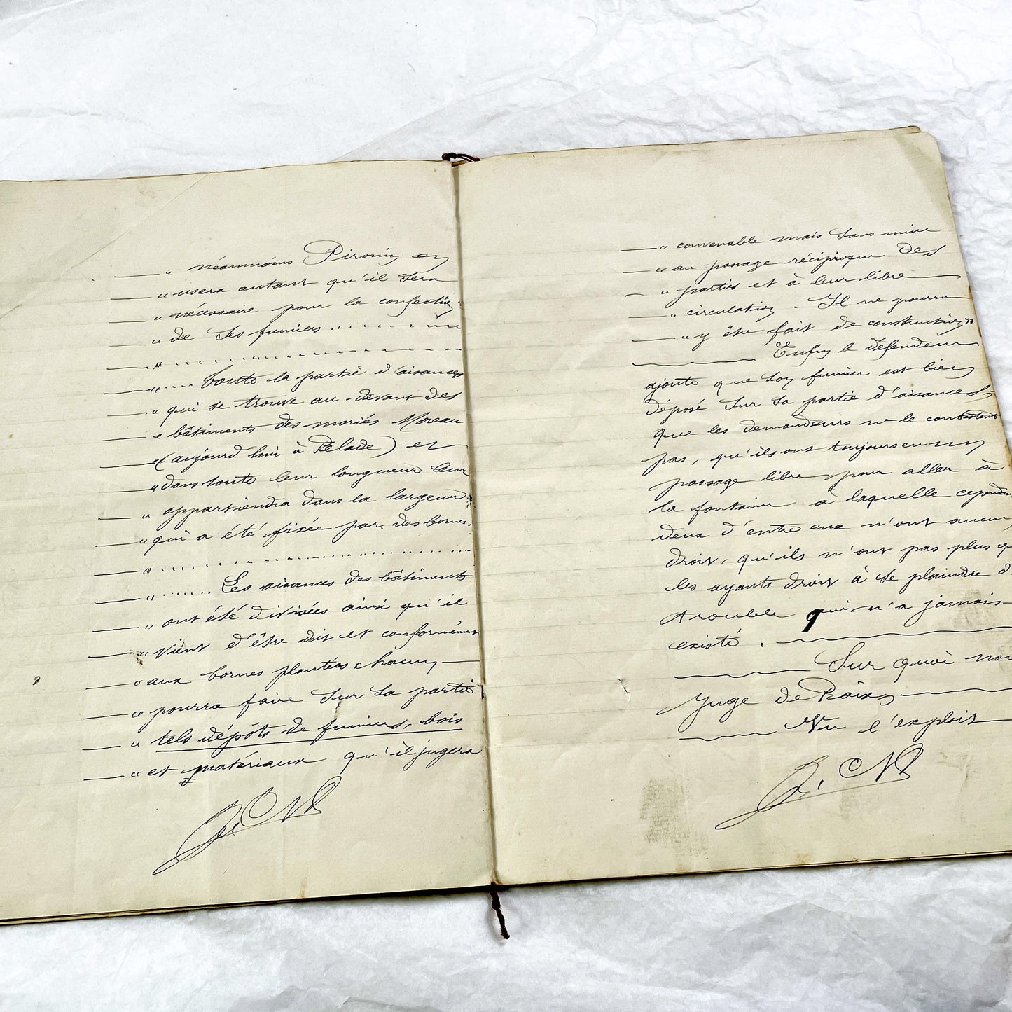 Late 19th Century - French Legal Document - Final Judgment for Property Dispute - Historic Legal Record - 1896