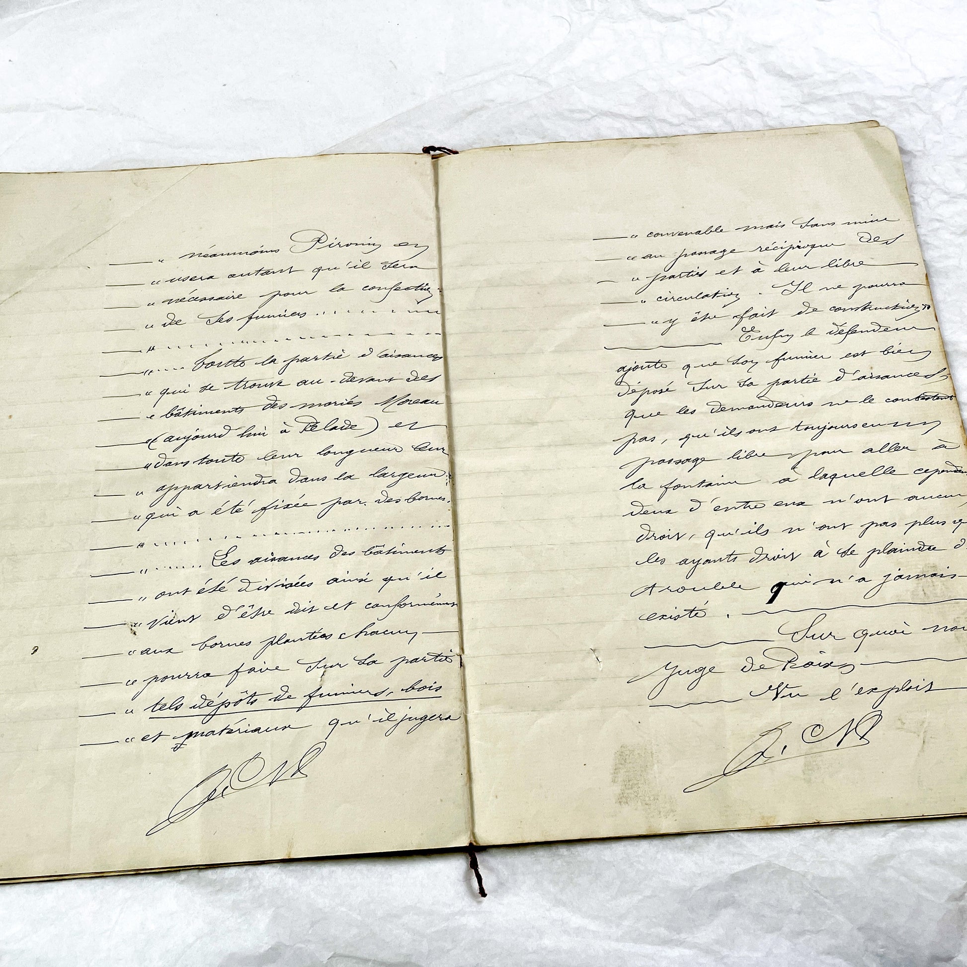 Late 19th Century - French Legal Document - Final Judgment for Property Dispute - Historic Legal Record - 1896