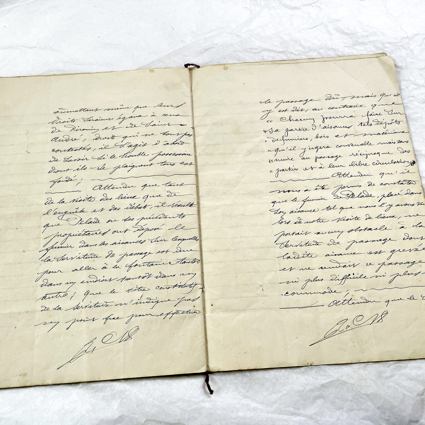 Late 19th Century - French Legal Document - Final Judgment for Property Dispute - Historic Legal Record - 1896
