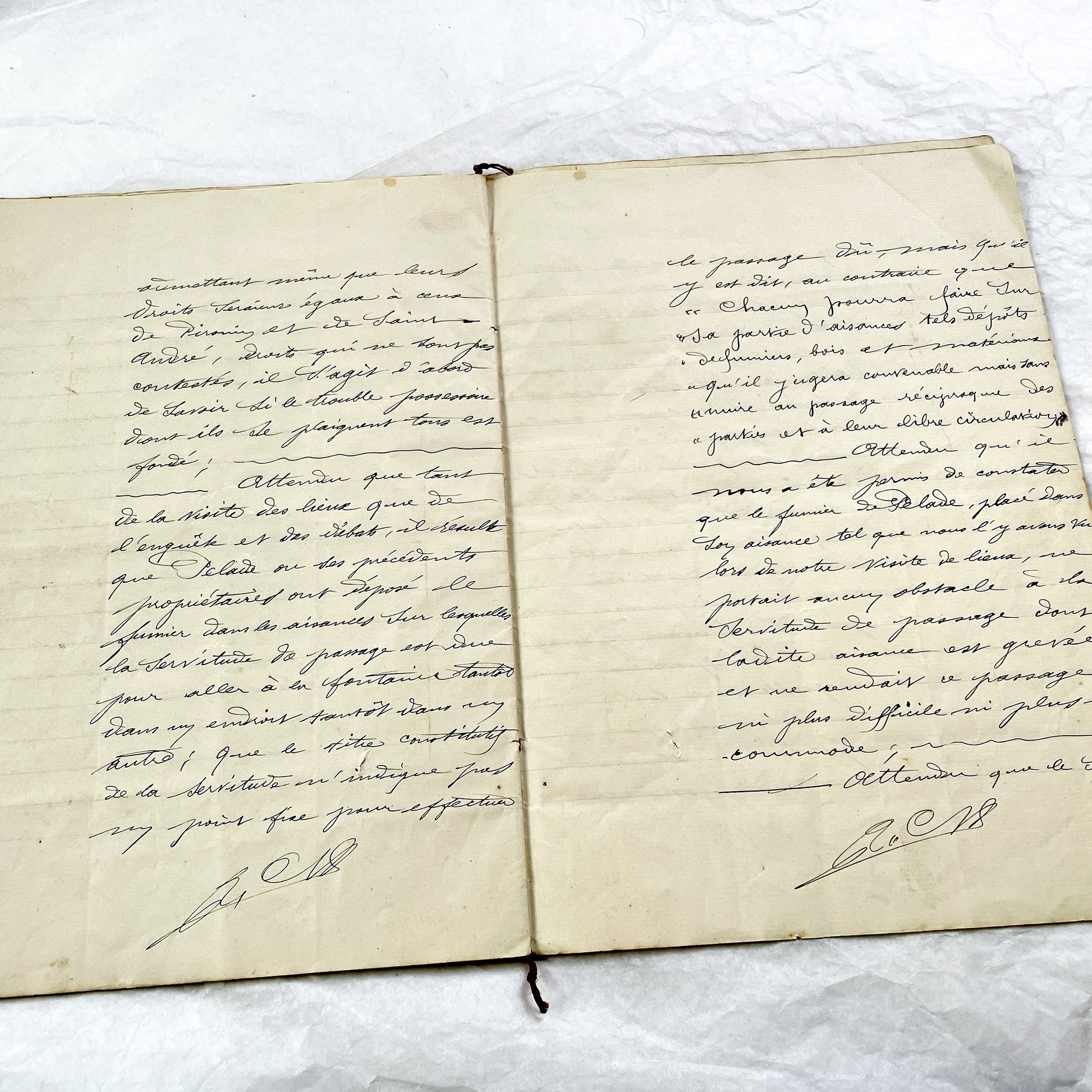 Late 19th Century - French Legal Document - Final Judgment for Property Dispute - Historic Legal Record - 1896