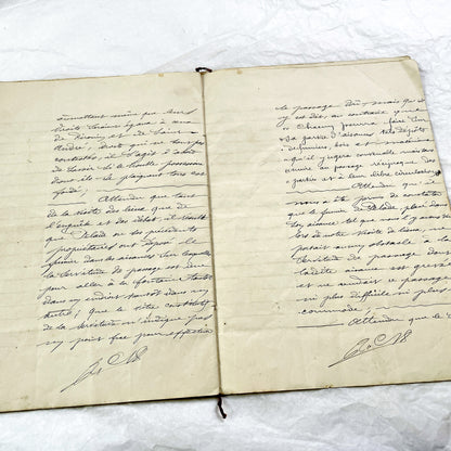 Late 19th Century - French Legal Document - Final Judgment for Property Dispute - Historic Legal Record - 1896