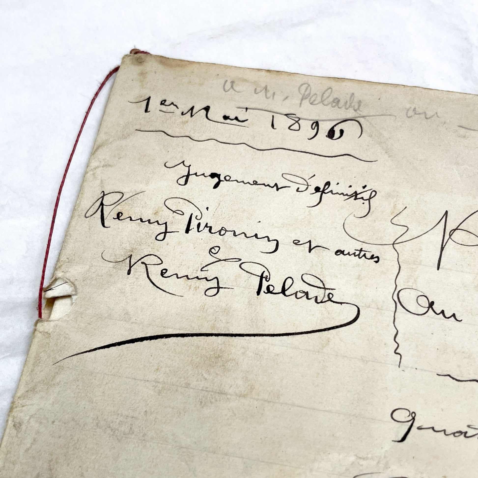 Late 19th Century - French Legal Document - Final Judgment for Property Dispute - Historic Legal Record - 1896