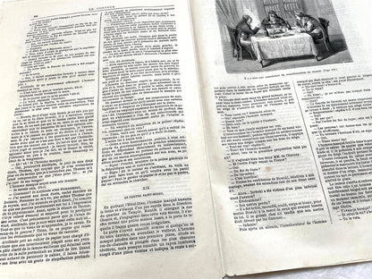 Late 19th Century French periodical, 'Le Conteur' from 1881, with an illustration of a domestic scene.