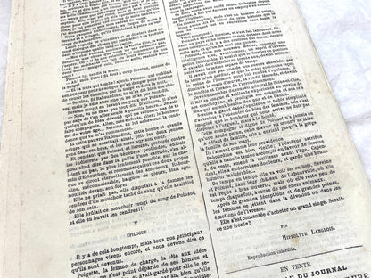 Late 19th Century French periodical, 'Le Conteur' from 1881, with an illustration of a domestic scene.