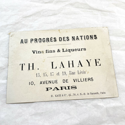 Late 19th - Two Paris Chromo Cards - Vintage French Children Ephemera - Antique Boy Illustrations - Collectible Art Print Set