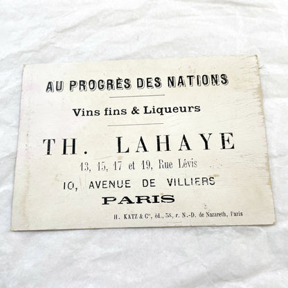 Late 19th - Two Paris Chromo Cards - Vintage French Children Ephemera - Antique Boy Illustrations - Collectible Art Print Set