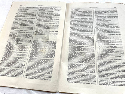 Late 19th French journal 'Le Conteur' from 1881, featuring an illustrated cover with two figures indoors.